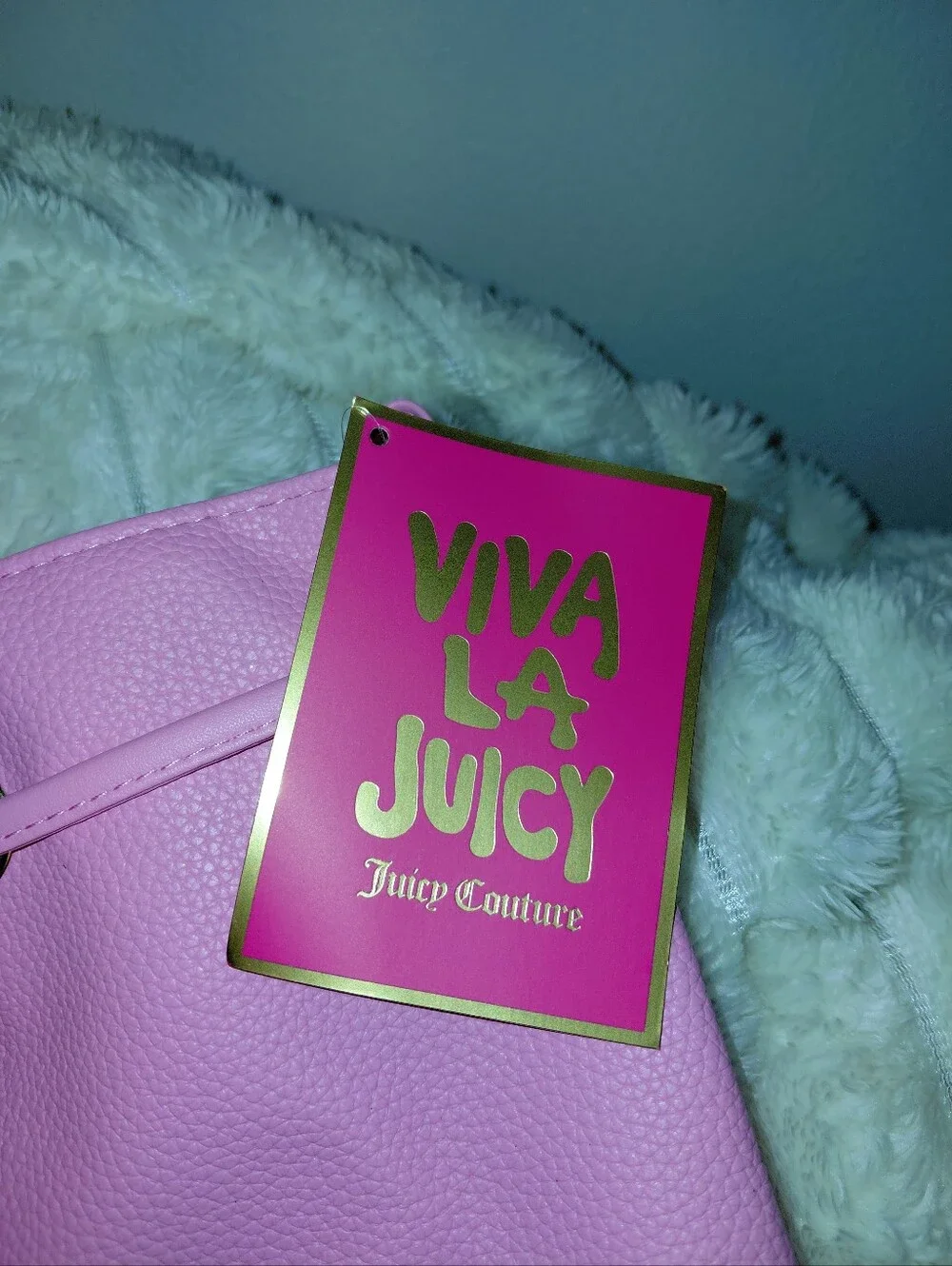 Bubblegum Pink Juicy Couture Bucket Jawstring Tote Bag